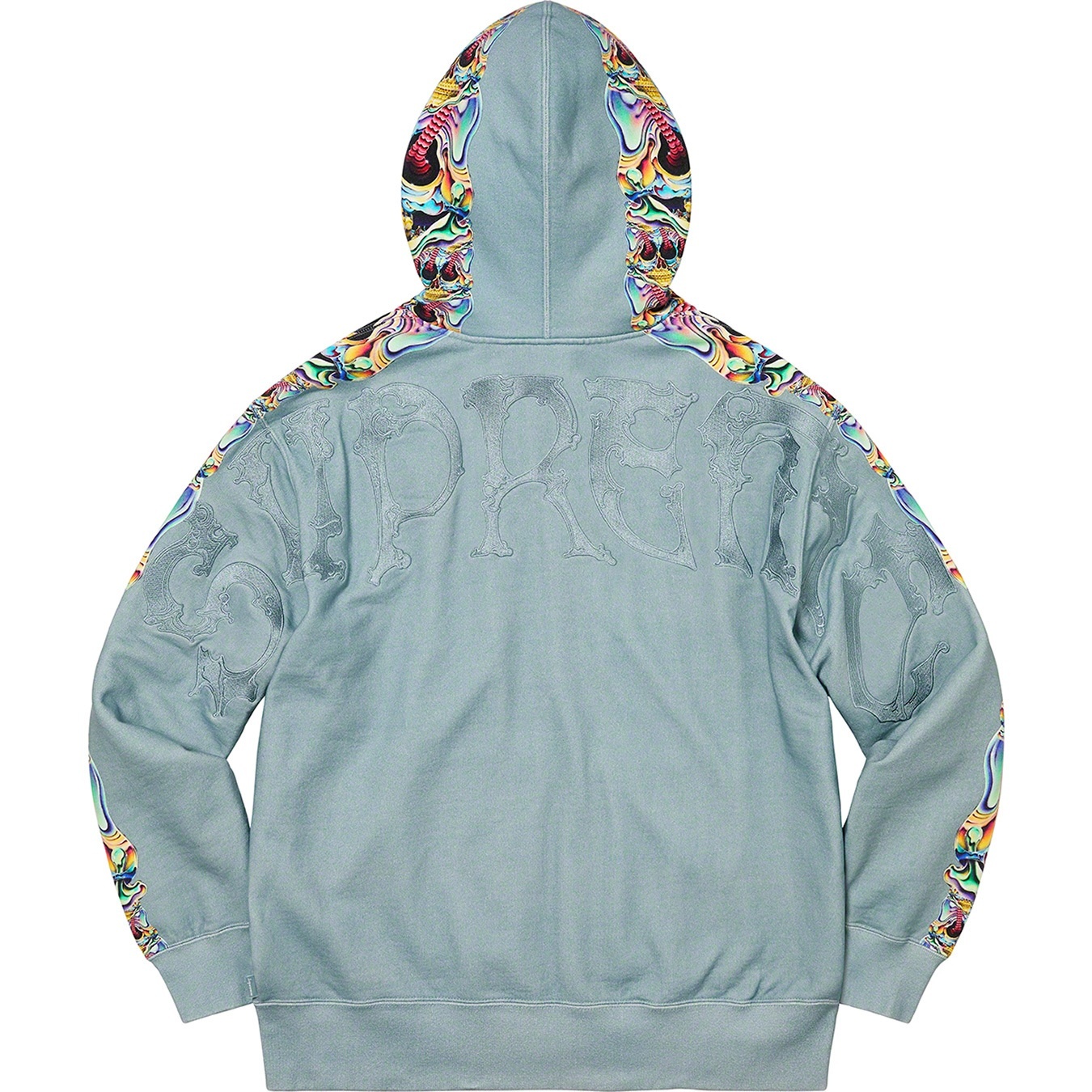 Skulls Zip Up Hooded Sweatshirt view 8